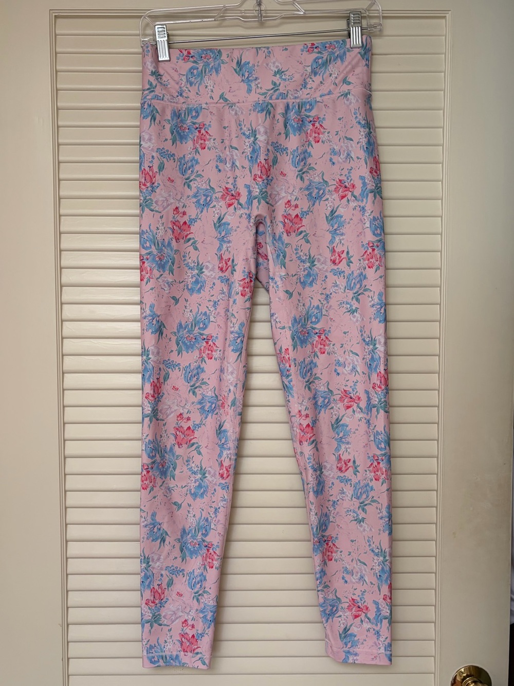 LoveShackFancy x Bandier Pink Floral High-Waist Leggings - Picture 5 of 10